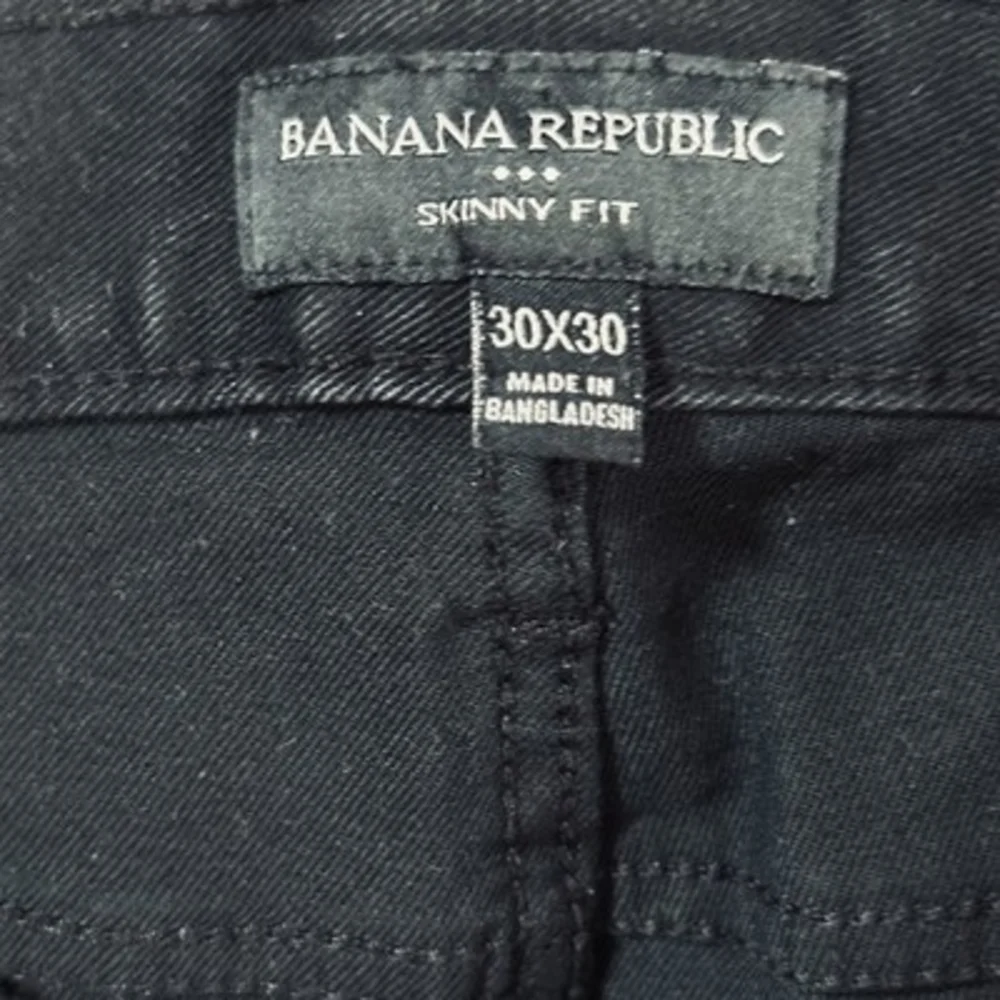 Banana Republic Black Skinny Jeans Men's 30x30 Stretch Cotton Blend 5-Pocket VG
